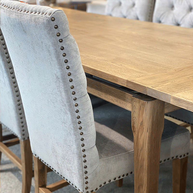 Hartley Double Extension Dining Table - 1.8m - 2.3m - 2.8m - Natural O ...