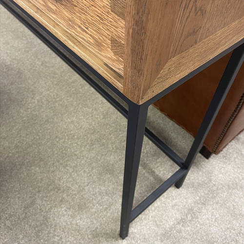 hartley console table oak