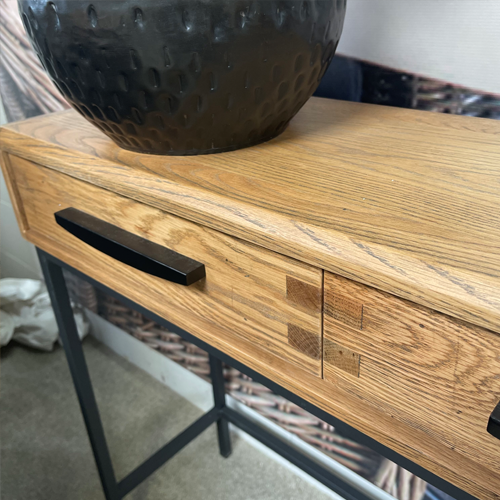 Hartley Console - 3 Drawer - Natural Oak