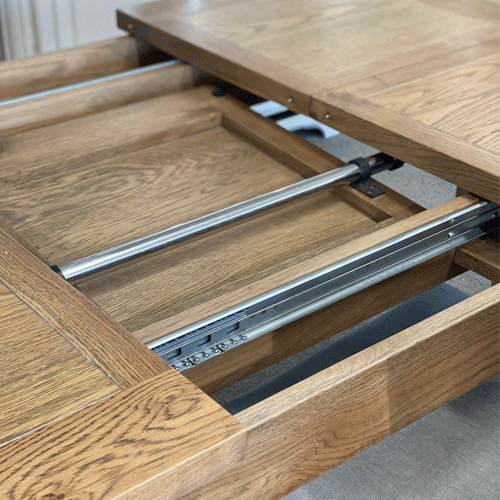 Hartley Extension Dining Table - 2.1m - 2.6m - 3.1m - Natural Oak ...