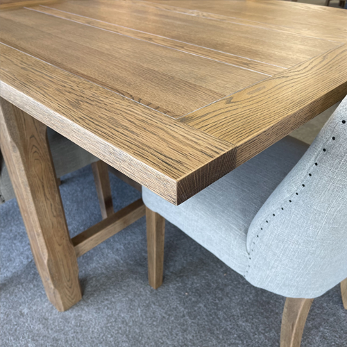 Hartley Extension Dining Table with Crossbar - 2.1m - 2.6m - 3.1m - Na ...