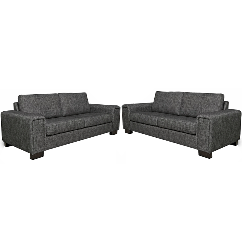 Hudson 3 + 2.5 Seater Lounge Suite in Direction Fabric - NZ Made