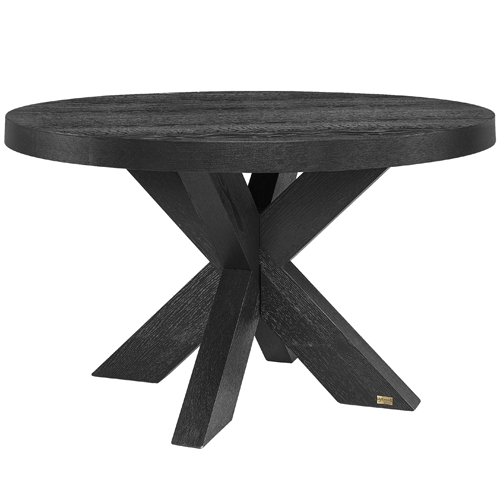 Artwood Hunter Round Dining Table - Black - 130cm