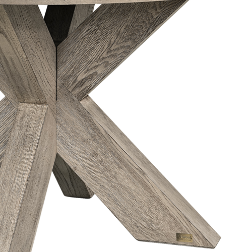 Hunter Round Dining Table - Antique Grey - 1300