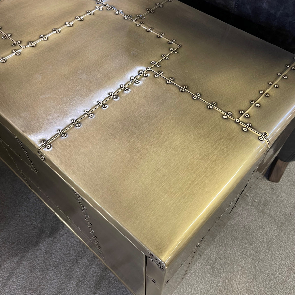 Jet Entertainment TV Unit in Vintage Brass