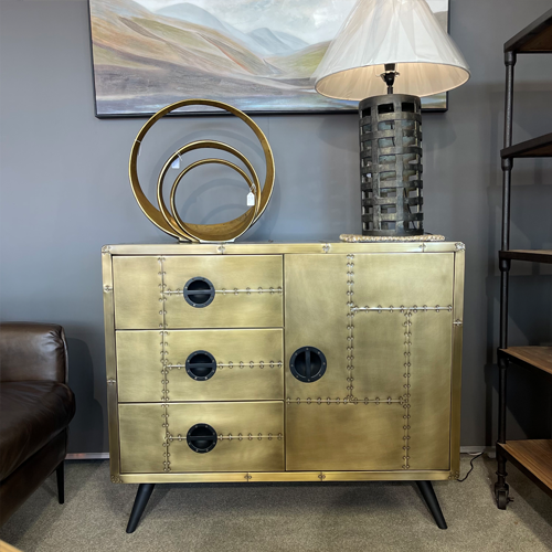 Jet Cabinet in Vintage Brass