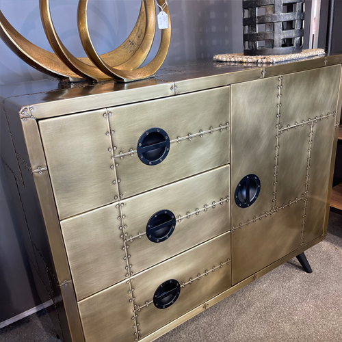 Jet Cabinet in Vintage Brass