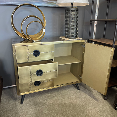 Jet Cabinet in Vintage Brass
