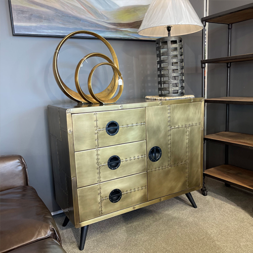 Jet Cabinet in Vintage Brass