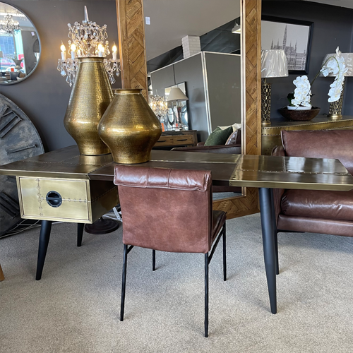 Jet Desk in Vintage Brass Finish