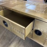 Jet Entertainment TV Unit in Vintage Brass