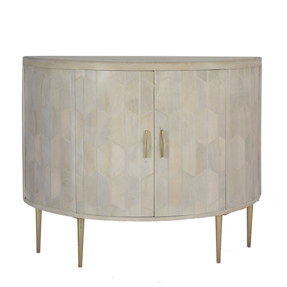 Half Round Parqutery Cabinet