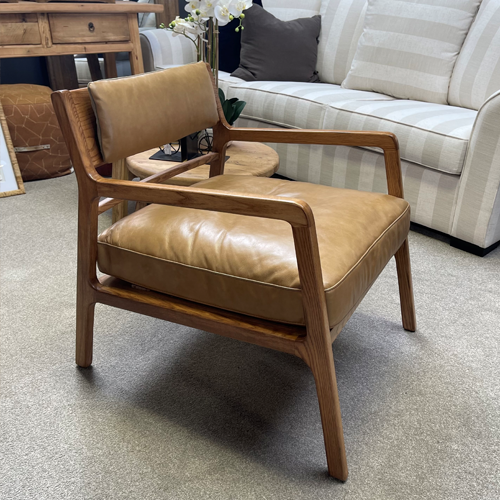 Kansas Leather Armchair - Tan