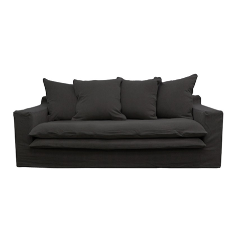 Keely 2 Seater Slipcover Sofa - Carbon
