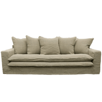 Keely 3 Seater Slipcover Sofa - Khaki