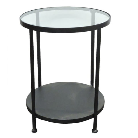 Nickel Drum Side Table - Large