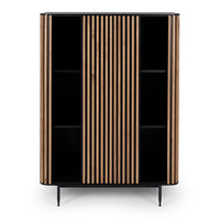 Lines Black & Natural Oak Cabinet