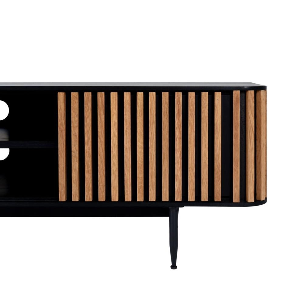 Bauhaus Black & Natural Oak TV Unit / Entertainment Unit