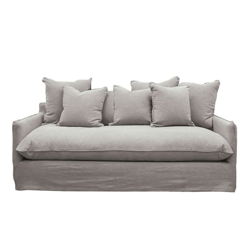 Lotus 2 Seater Slipcover Sofa - Grey