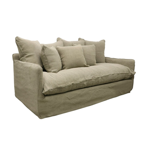 Lotus 2 Seater Slipcover Sofa - Khaki