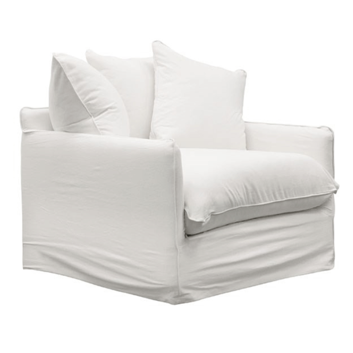 Napa Slip Cover Armchair - White