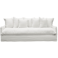 Lotus 3 Seater Slipcover Sofa - White