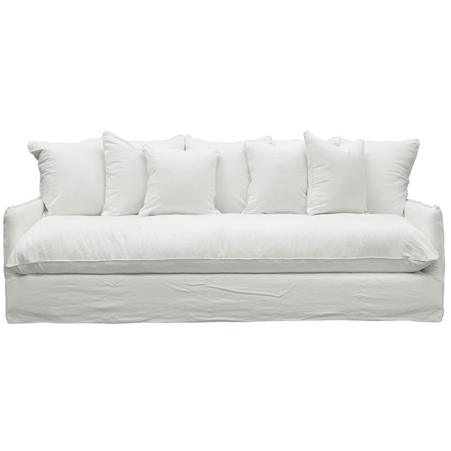 Napa 3 Seater Slipcover Sofa - White