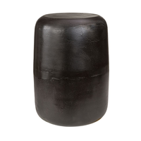 Luka Side Table - Aged Black Finish