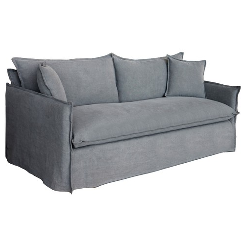 Malibu 3 Seater Slipcover Sofa - Deep Grey