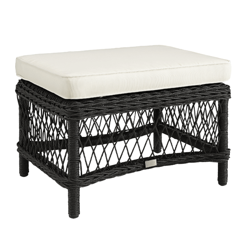 Black outdoor ottoman deals