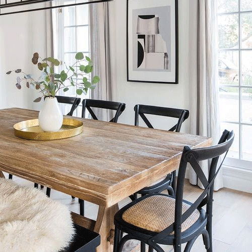 Marcel Cross Back Dining Chair - Black with Metal Cross