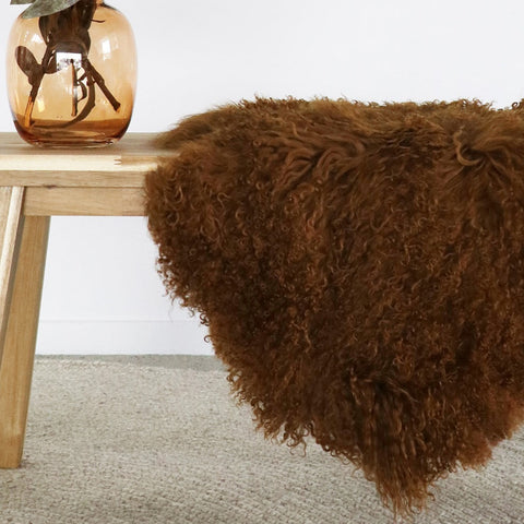 Heirloom NZ Made Faux Fur Throw - 150x180cm - Striped Elk
