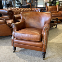 Morton Leather Armchair - Vintage Brown