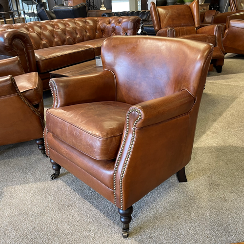 Morton Leather Armchair - Vintage Brown