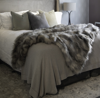 Heirloom Luxurious Faux Fur Throw -  Mountain Hare