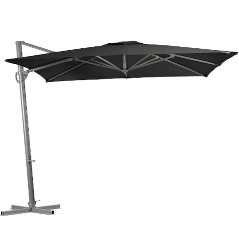Shelta Regis Cantilever Umbrella - O'bravia™ Fabric - 3.5m Octagonal - Black