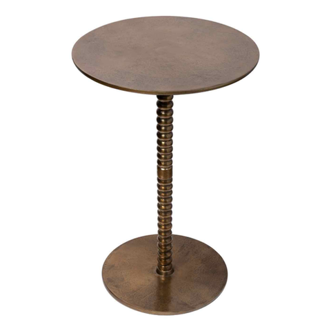 Occasional Pedestal Side Table - Antique Black