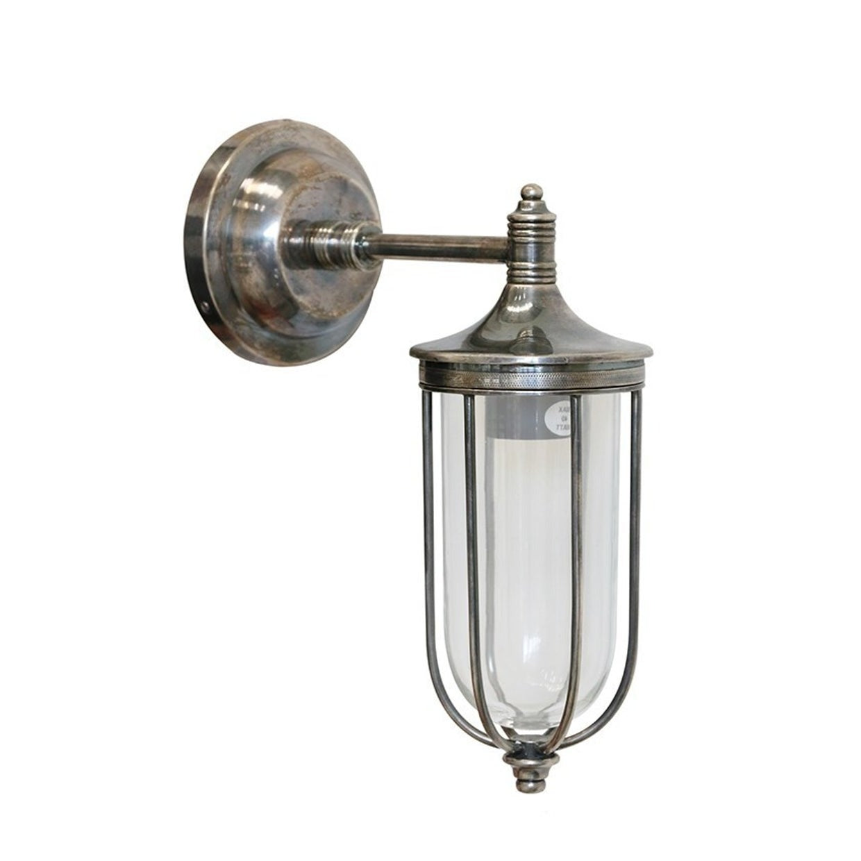 Outdoor IP54 Cage Wall Light in Pewter Style Finish