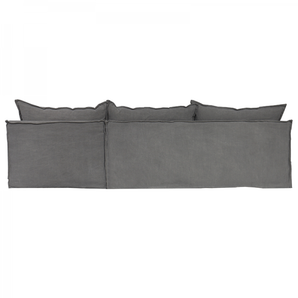 Newport Slipcover Chaise Sofa Right - Grey