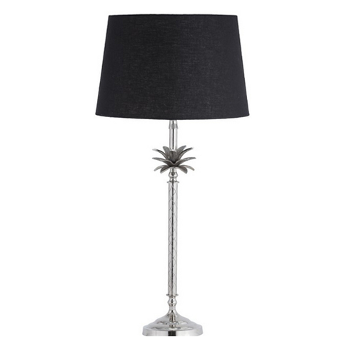 Silver Finish Palm Lamp with Shade