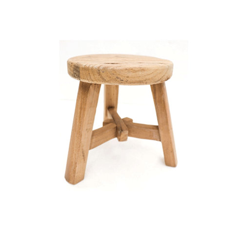 Pavia Round Footstool - Natural