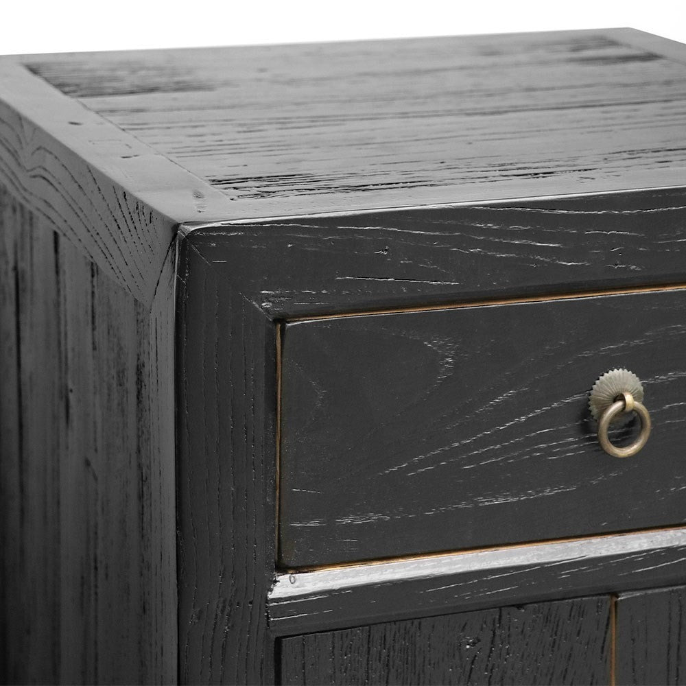 Pavia Bedside Table Medium - Black