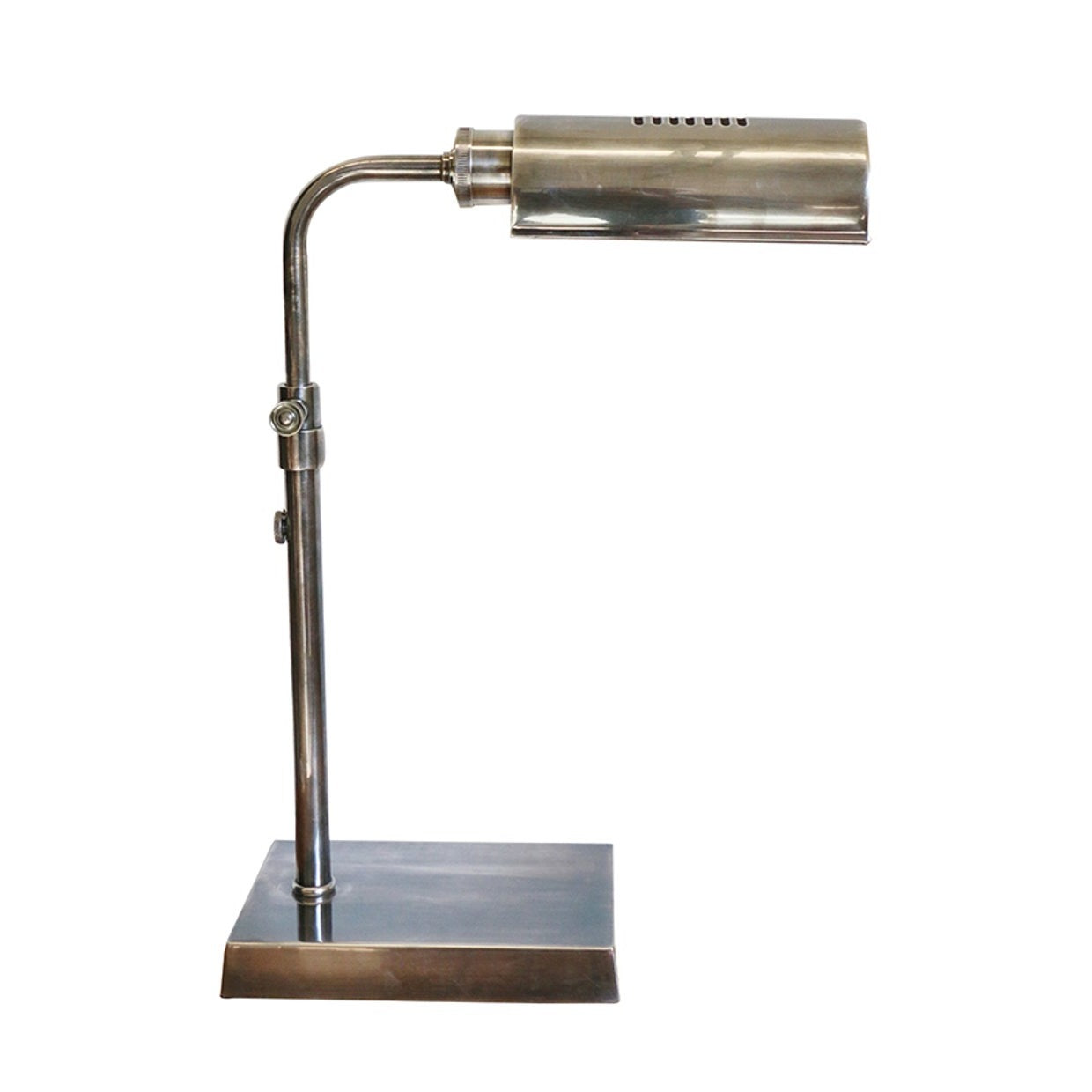 Adjustable Lamp in Pewter Finish (Solid Brass)