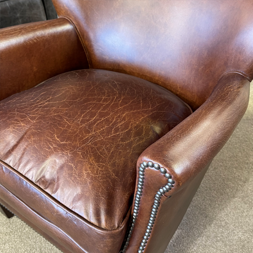Professor Leather Armchair - Vintage Cigar