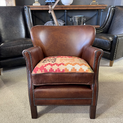 Professor Leather Armchair - Vintage Cigar