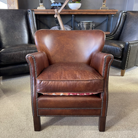 Professor Leather Armchair - Vintage Cigar
