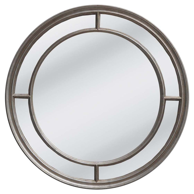 Loretta Round Aged Silver Mirror - 1000
