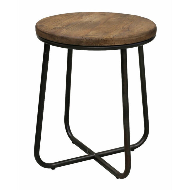 Recycled Timber + Metal Side Table