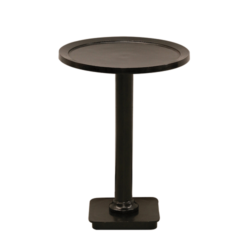 Round Side Table in Antiqued Bronze Finish