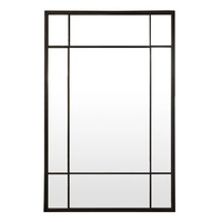 Rectangle Iron Grid Mirror